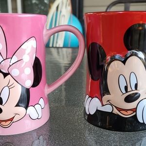 DISNEY MINNIE AND MICKEY MOUSE MUGS
